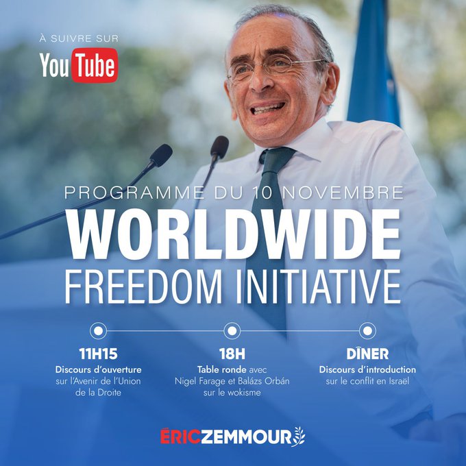 Eric Zemmour à la World Freedom Initiative