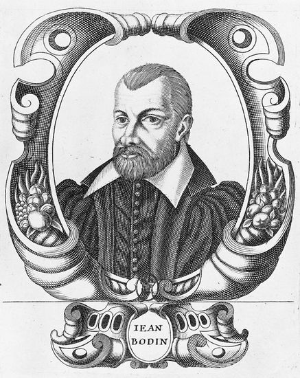 Jean Bodin, portrait gravé par François Stuerhelt, destiné à illustrer les Illustres d'Anjou de Claude Ménard (avant 1620)
